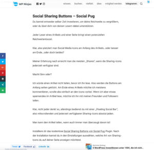 wordpress traffic plugins - social floating bar