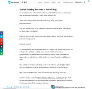 wordpress traffic plugins - social floating bar
