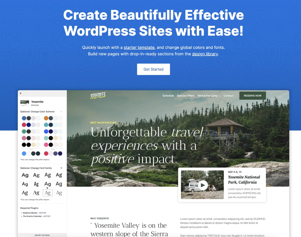 Kadence WordPress Theme Homepage Screenshot