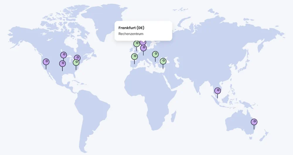 Siteground Serverstandorte weltweit