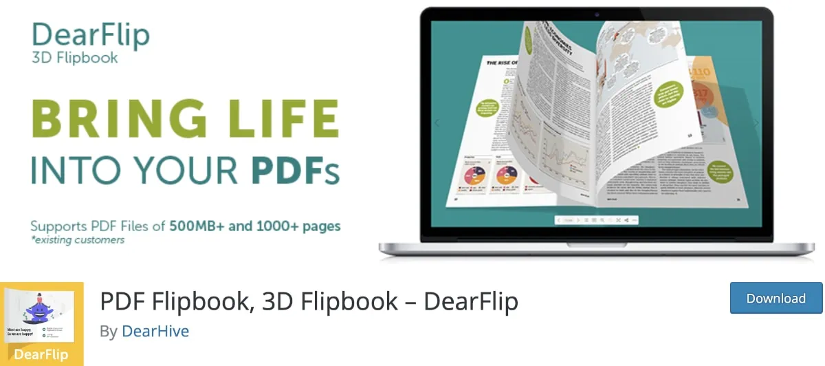 PDF Flipbook Plugin von DearHive Screenshot