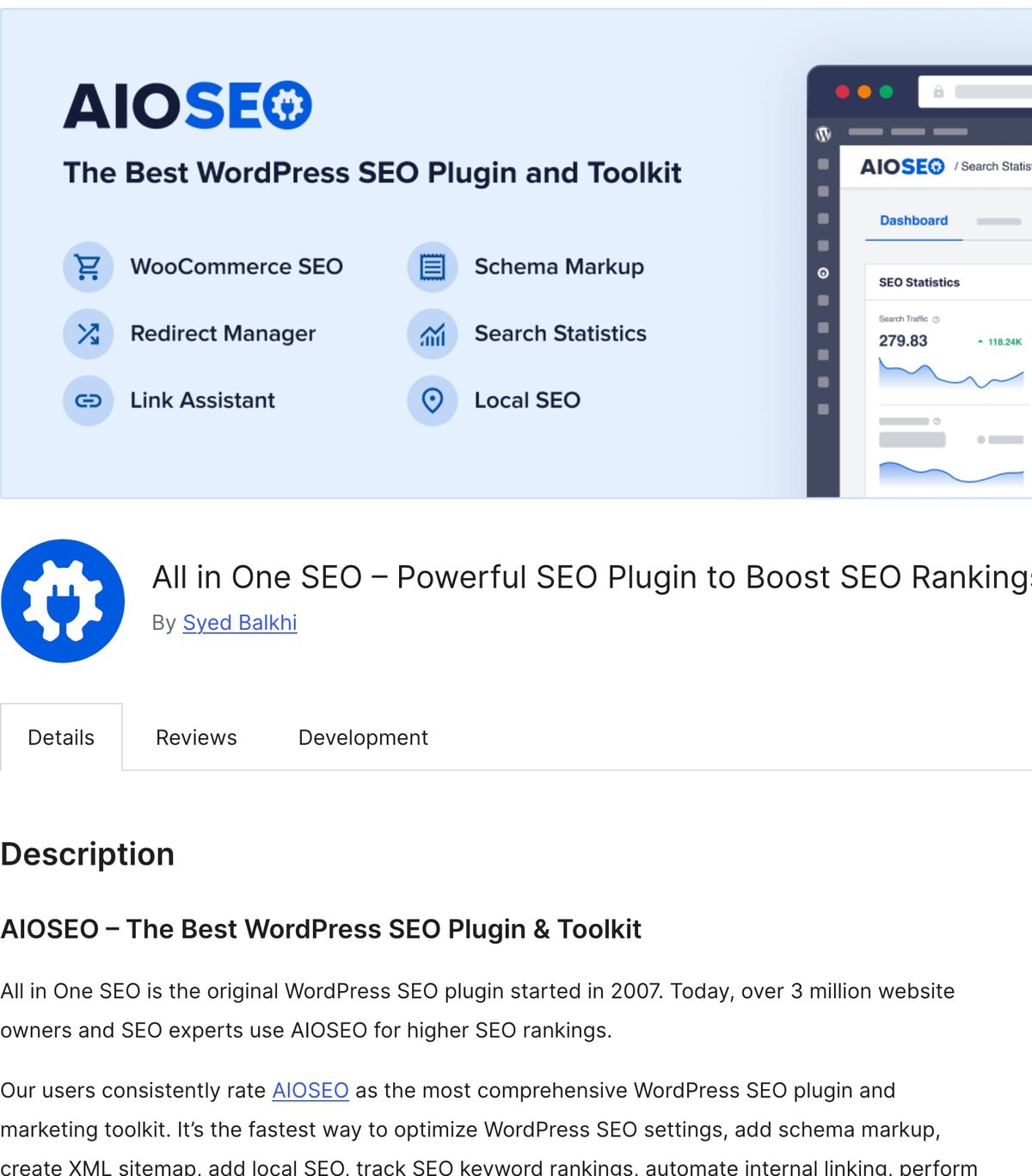 All in One SEO im WordPress-Plugin-Verzeichnis