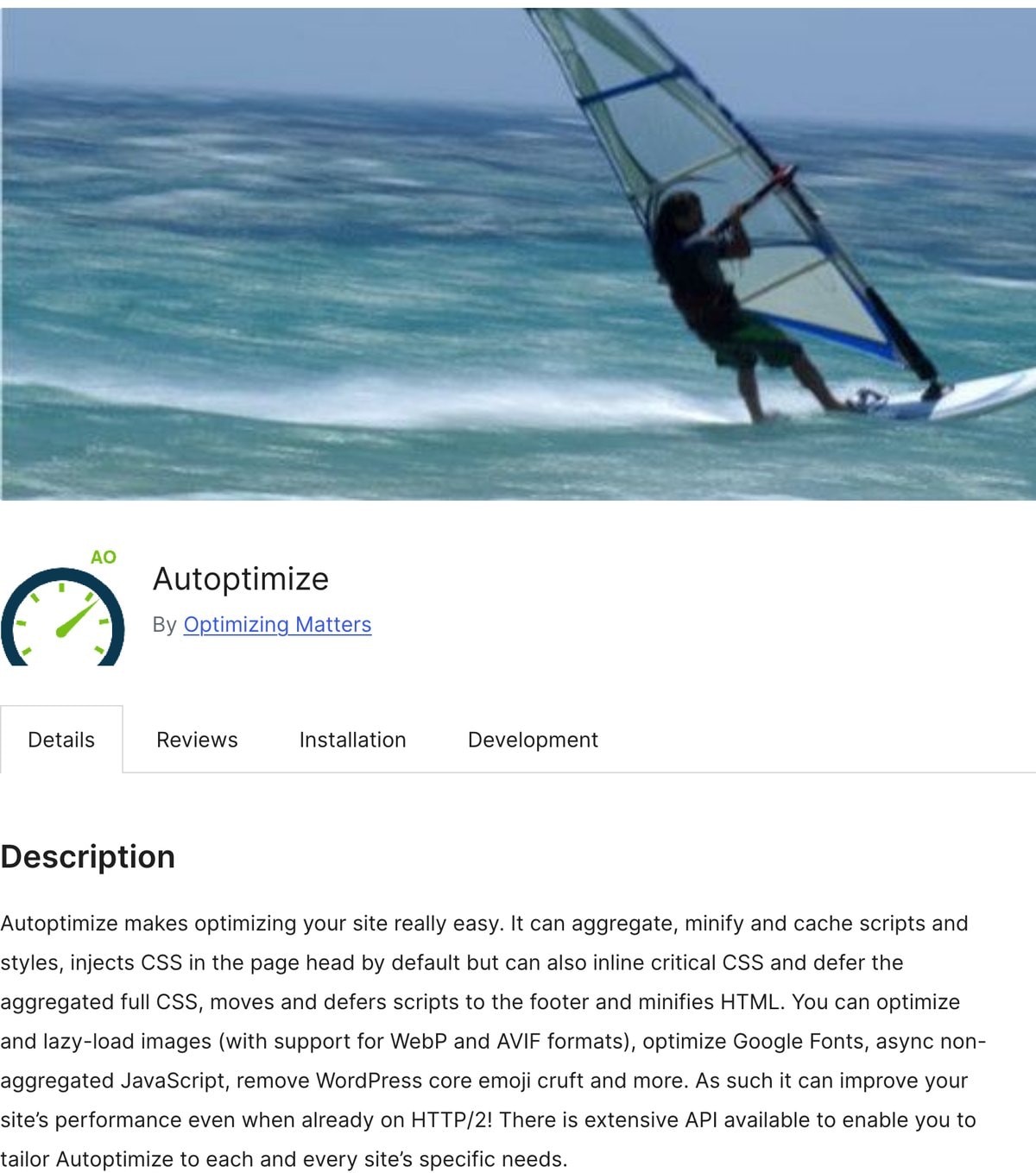 Autoptimize im WordPress-Plugin-Verzeichnis