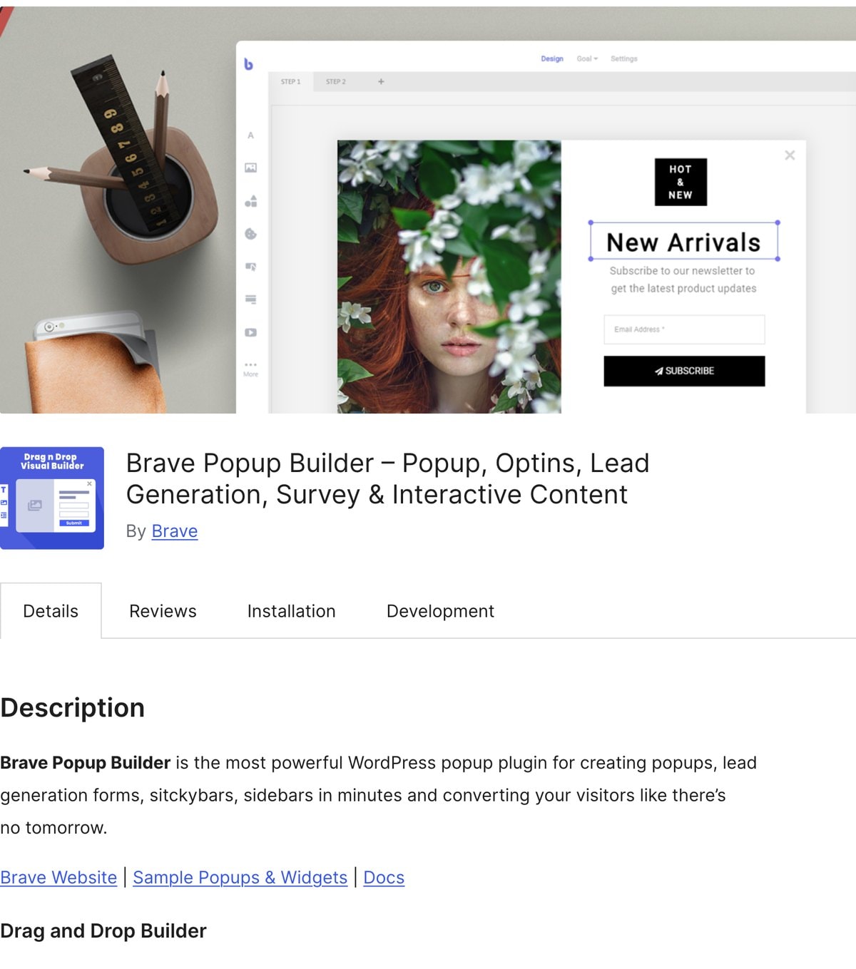 Brave im WordPress-Plugin-Verzeichnis