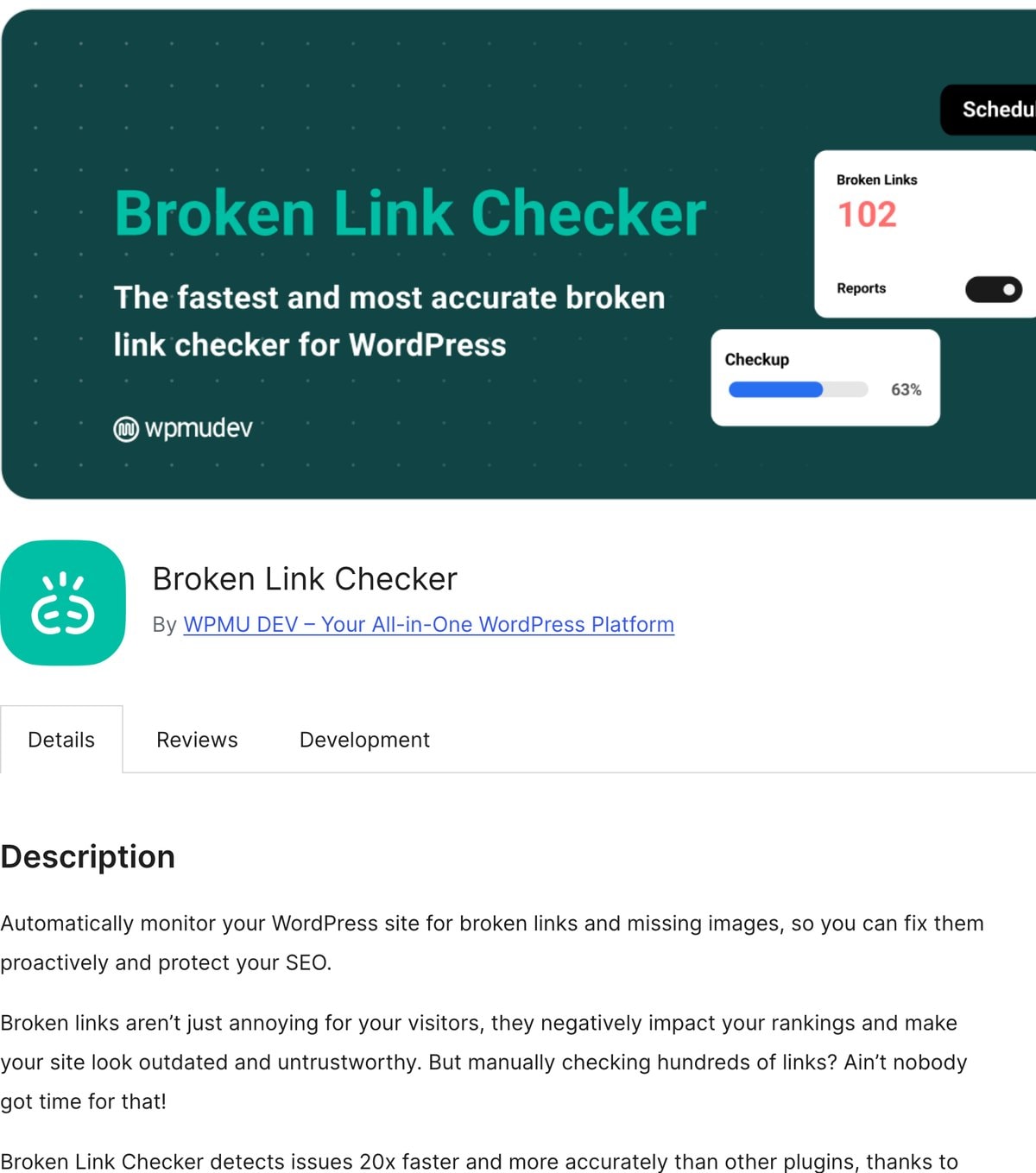 Broken Link Checker im WordPress-Plugin-Verzeichnis