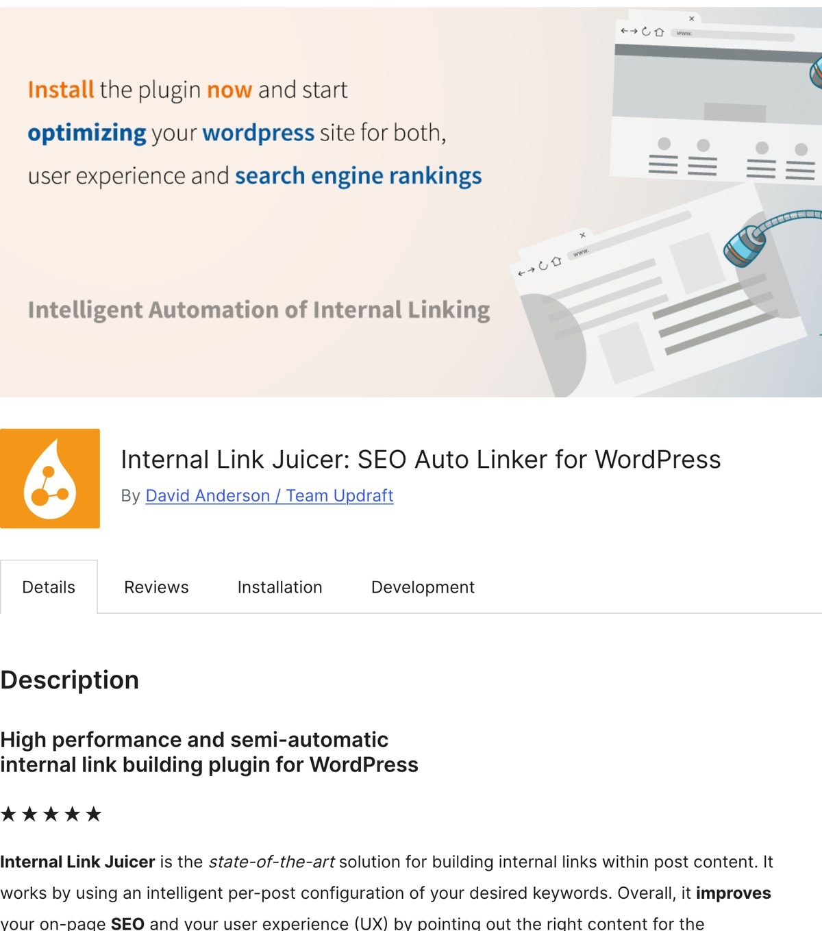 Internal Link Juicer im WordPress-Plugin-Verzeichnis