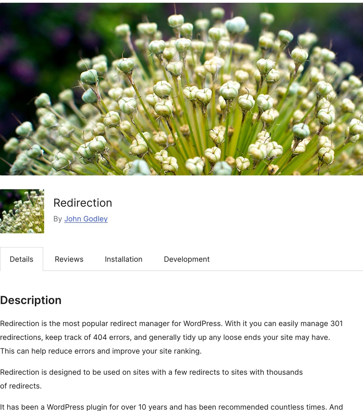 Redirection im WordPress-Plugin-Verzeichnis